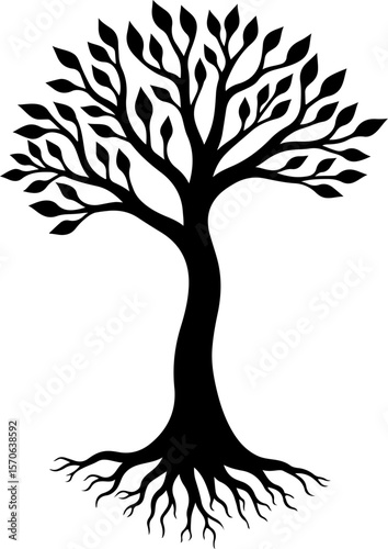 Tree of Life Silhouette Vector Set vector bundle