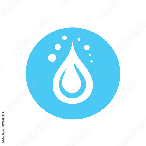 water icon isolated vector, vector style simple color