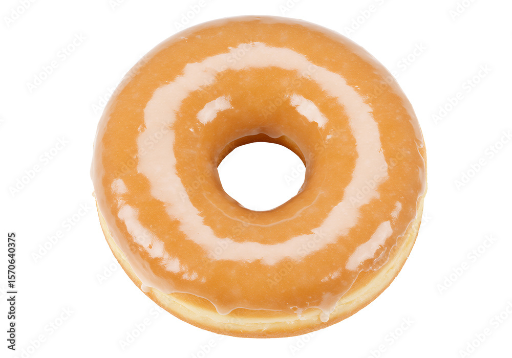 Fototapeta premium Delicious sugar donuts, isolated on a white background, are a sweet pastry dessert or breakfast snack