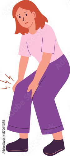 Woman in Pain Knee

