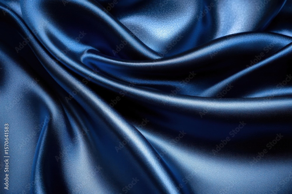 Fototapeta premium Show off blue silky cloth with smooth surface and fashion concept, for dressmaking