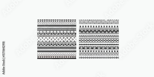 Print  Southwest Aztec geometric Native American Mexican Navajo tribal ethnic boho indian texture ornament seamless pattern fabric black and white design vector for woven textile printing blanket rug 