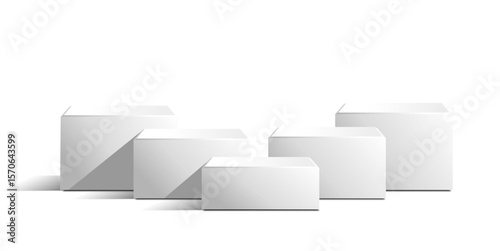 cube block podium stage pedestal and platform vector, a minimalist display element. Ideal for product showcases, presentations, awards, exhibitions, and modern design.