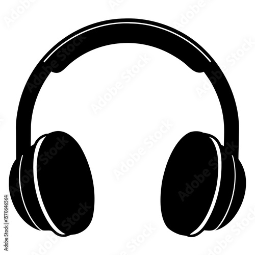 vector silhouette of electrostatic headphones 