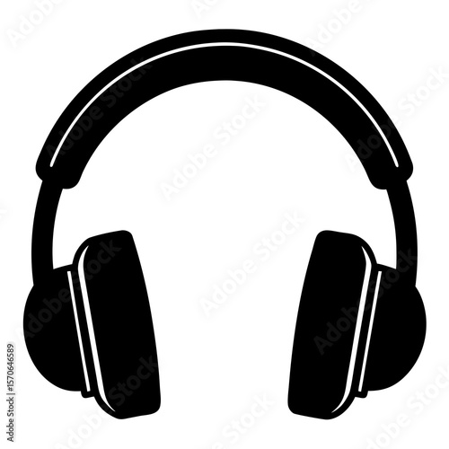 vector silhouette of electrostatic headphones 