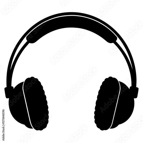 vector silhouette of electrostatic headphones 