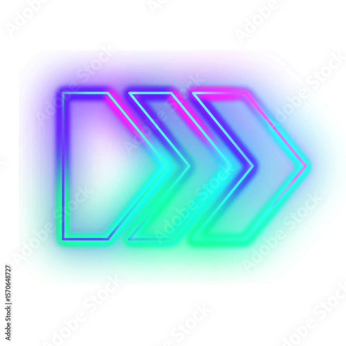 Gradient Neon Arrow