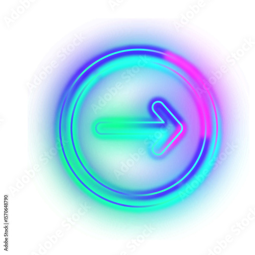 Gradient Neon Arrow