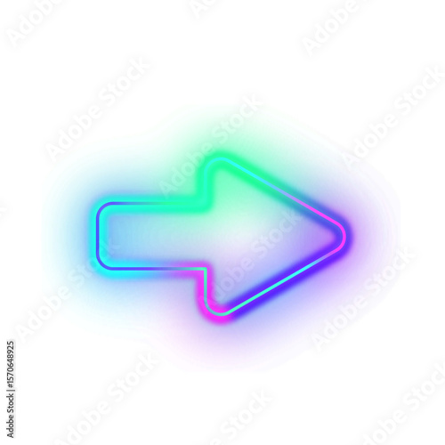 Gradient Neon Arrow