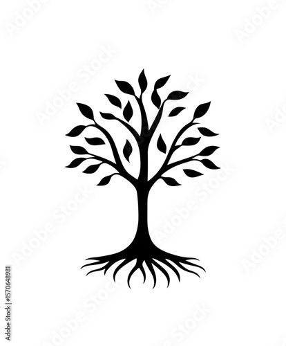vector tree silhouette