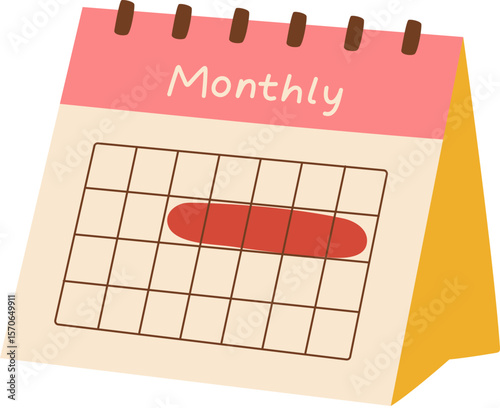 Calendar Period Menstruation Element

