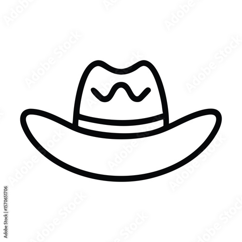 Cowboy hat logo icon vector design template