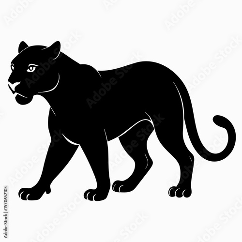 jaguar black vector silhouette