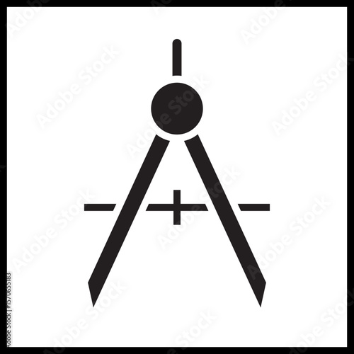 Drafting Compass Icon Design