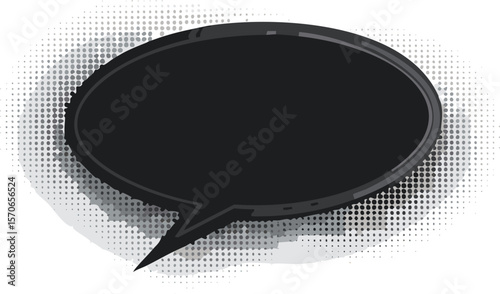 Comic text frame with pop art halftone dotted effect. Balloon chat shape for dialog. Cloud for shock shout and scream action messages. Irregular cartoon decoration.bubble, contemplation, efficiency, 