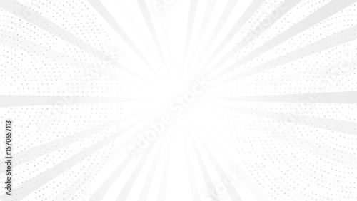 White patterns background. Sun rays. Vector banner
