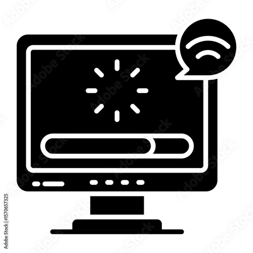 A unique design icon of system loading