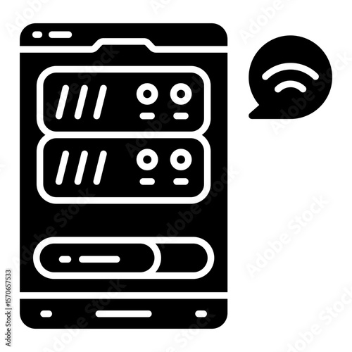 An icon design of mobile server