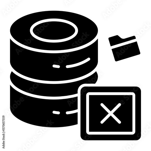 An icon design of delete server