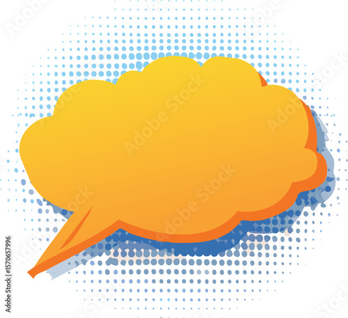 Manga speech bubble. Comic text frame with pop art halftone dotted effect. Balloon chat shape for dialog. Cloud for shock shout and scream action messages.dialogue, action, bang, book, boom, bubble, 