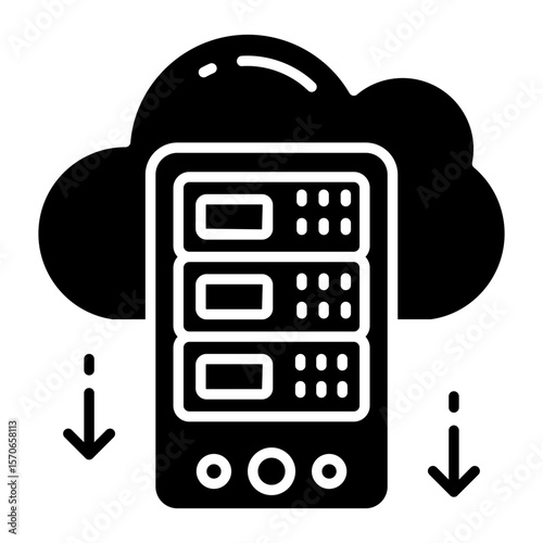 An icon design of cloud server
