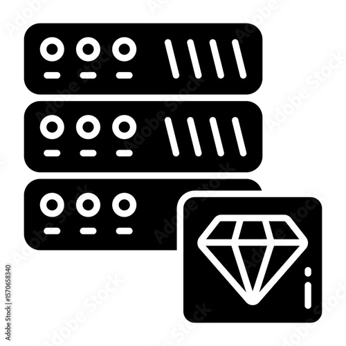 An icon design of premium server
