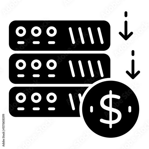 A trendy design icon of buy server