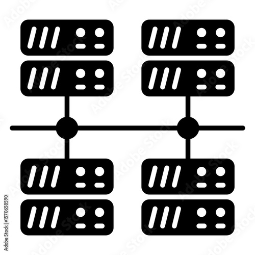 Modern design icon of datacenter