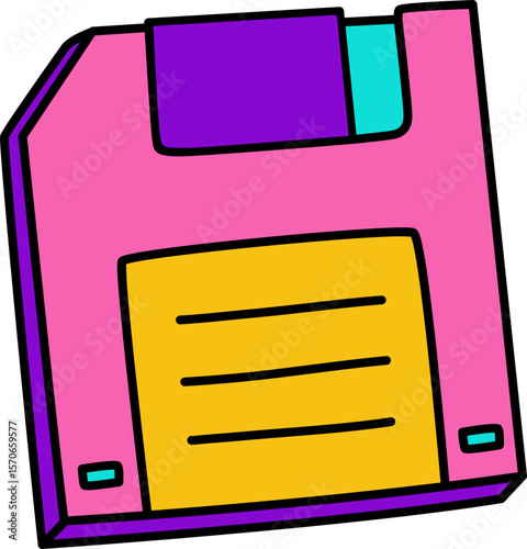 Diskette Retro Element

