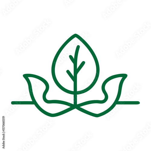 green leaf symbol