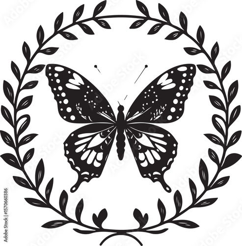 Butterfly Laurel Wreath Set
