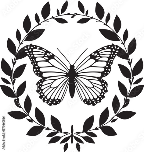 Butterfly Laurel Wreath Set
