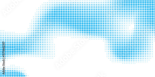 Blue Halftone Design with Smooth Soft Dot Pattern and Gentle Gradient Overlay.
