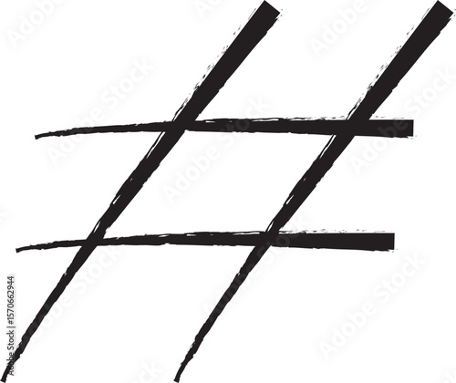 script brush font letter pound sign hash tag