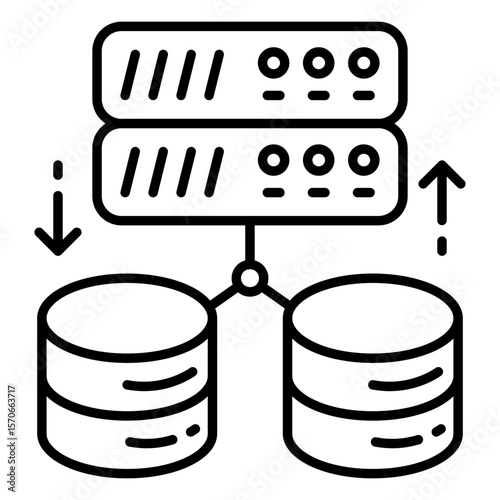 An icon design of data server