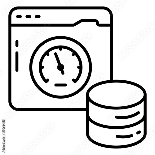 Modern design icon of web speed optimization