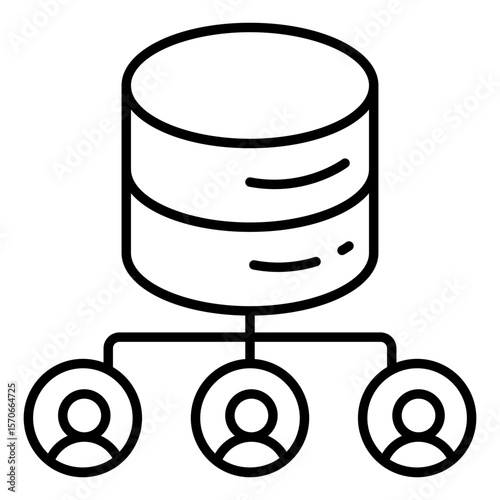 An icon design of database users