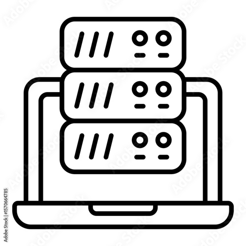 A perfect design icon of online server