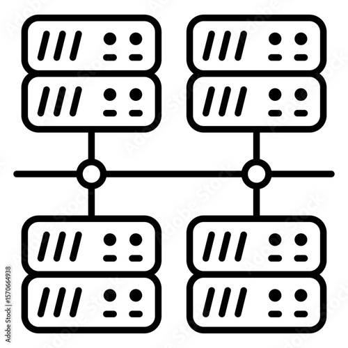 Modern design icon of datacenter