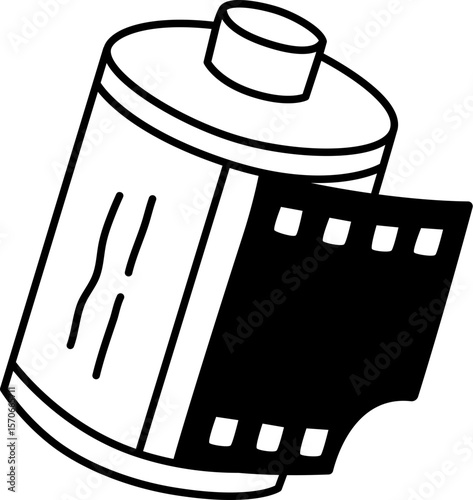 Film roll retro doodle

