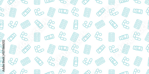 医療アイコンのシームレスパターン・背景素材
Modern Seamless Background Pattern Featuring Medical Icons and Healthcare Equipment in Flat Vector Design