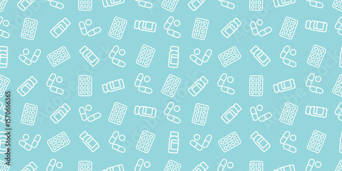 医療アイコンのシームレスパターン・背景素材
Modern Seamless Background Pattern Featuring Medical Icons and Healthcare Equipment in Flat Vector Design