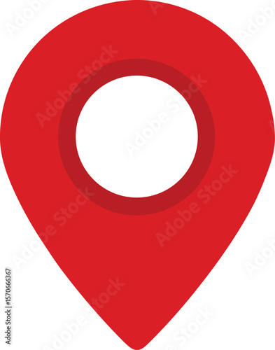 Simple Clean Red Map location Icon Illustration for Location and Navigation