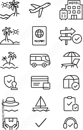 Plan Your Dream Vacation Travel Icons and Guides