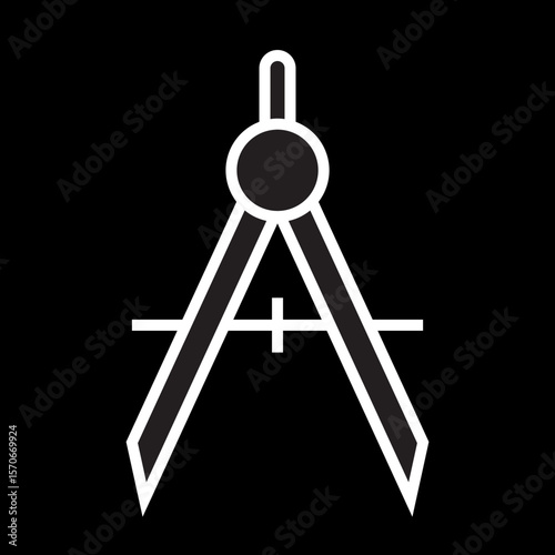 Drafting Compass Icon Design