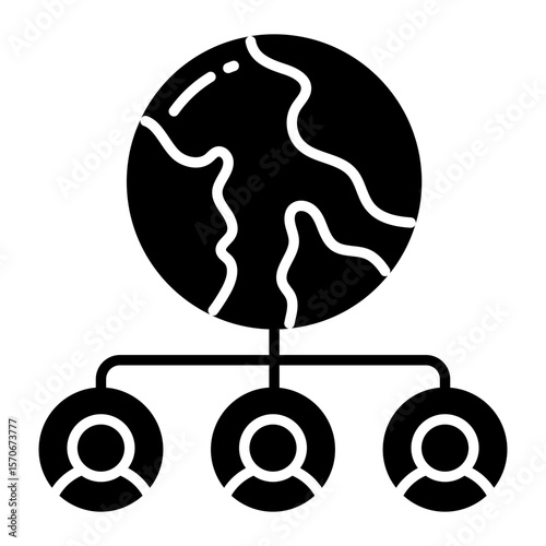 Editable design icon of global users