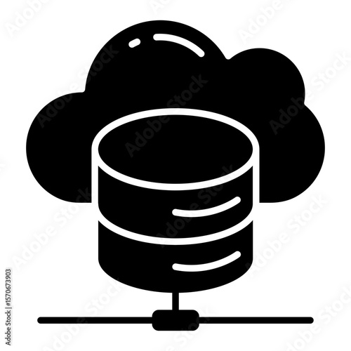 An icon design of cloud server