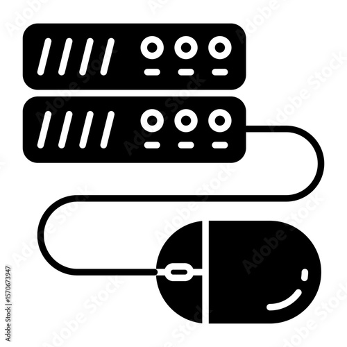 An icon design of server rack