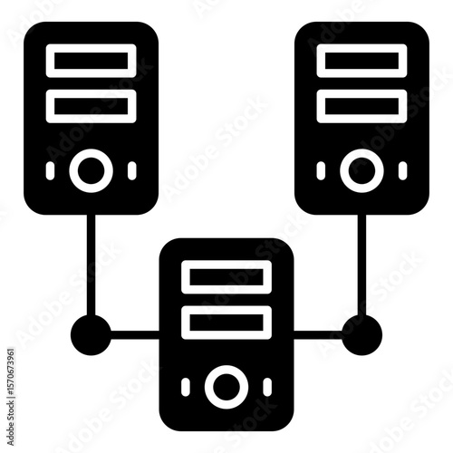 An icon design of server network