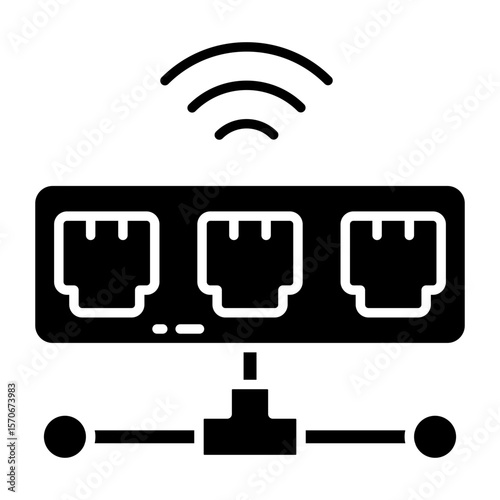 Premium design icon of ethernet connection